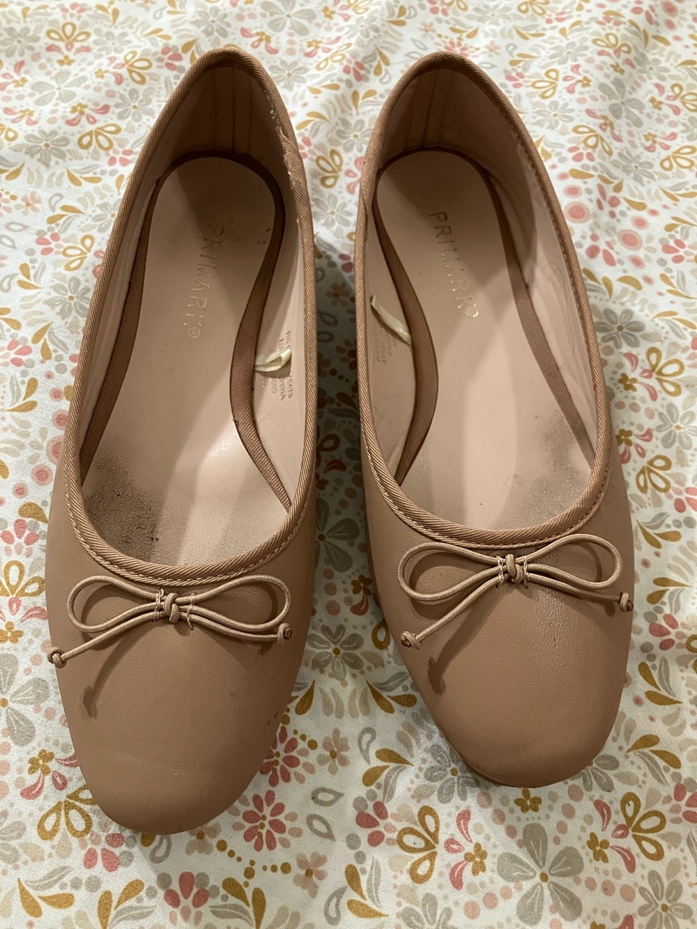 Primark Beige Bow Ballet Flats